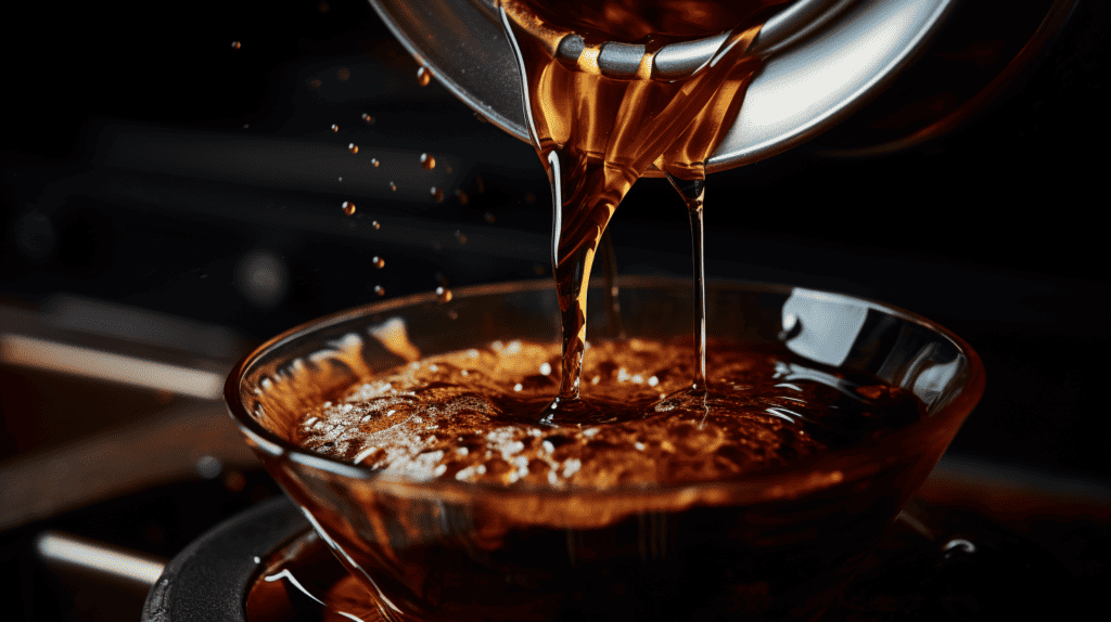 Passenger Coffee being poured over