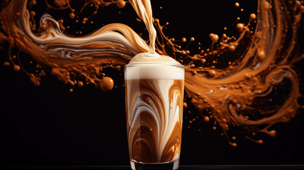 Milkshake with coffee in it.