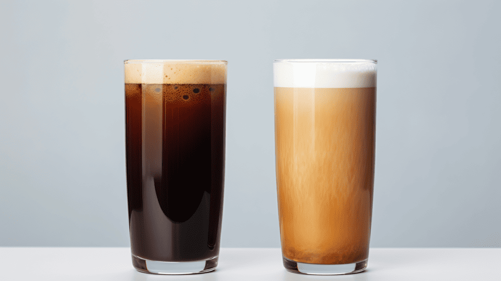 Dietary restrictions, two different types of coffee glasses