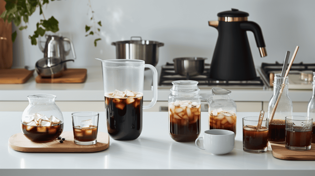 Health Food Stores, iced coffee on counter