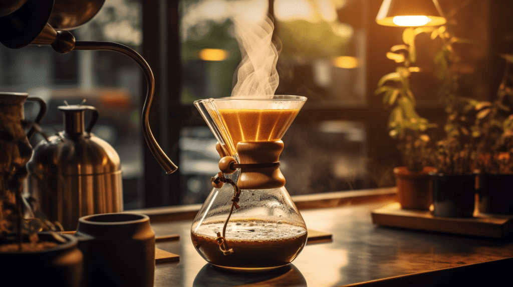Tips for Brewing the Best Pour Over Coffee, brew on table