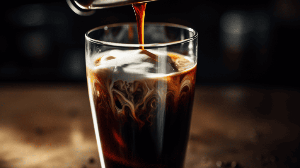 Limit coffee intake. Iced coffee in a glass. Best Way To Drink Coffee Without Staining Teeth.