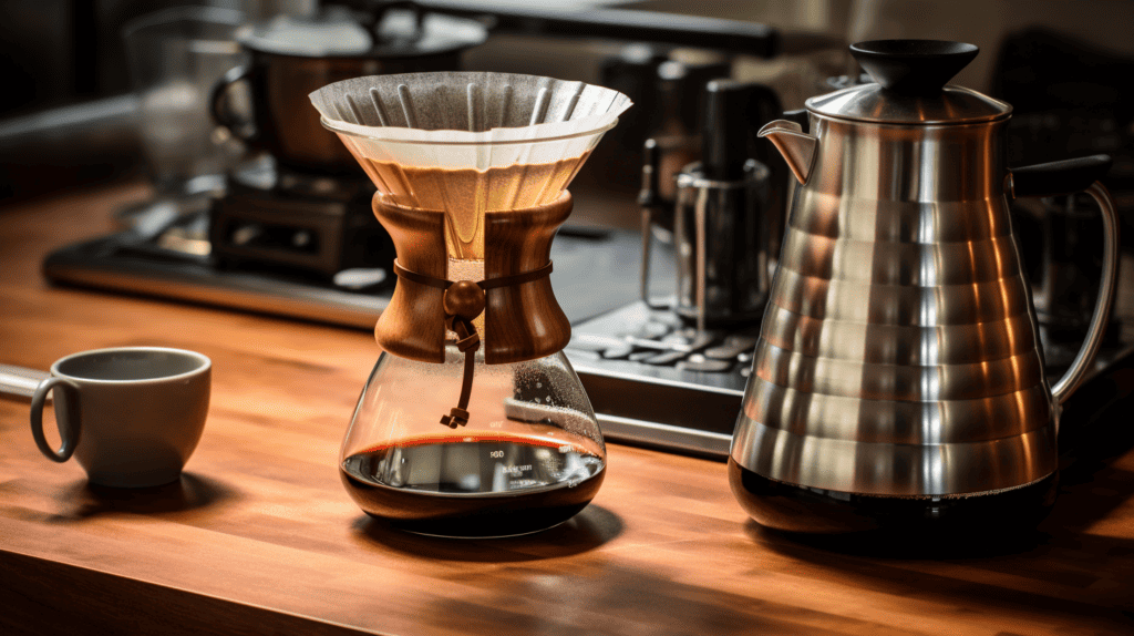 Ways to Make Your Coffee Less Acidic.  Pour over coffee maker.