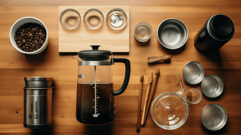 Reviews and ratings, french press on table