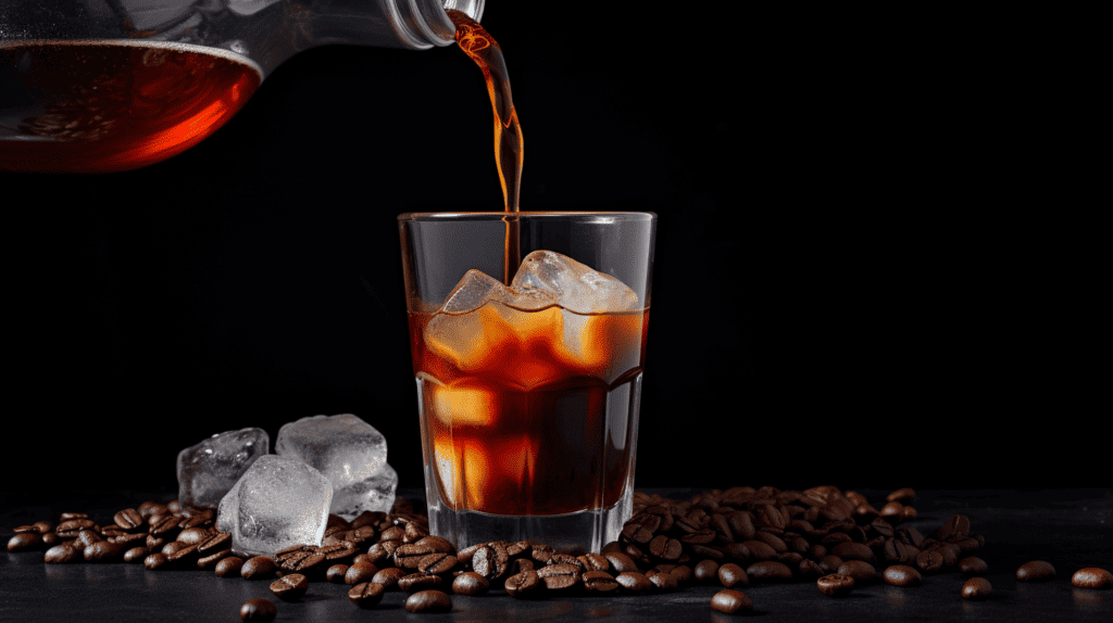 Best Coffee For Cold Brew Starbucks.  Coffee being poured into a cup.