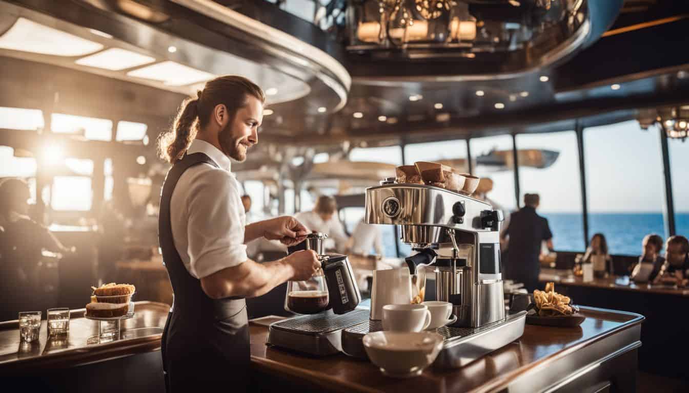 Is Coffee Free On Royal Caribbean, man serving a drink.