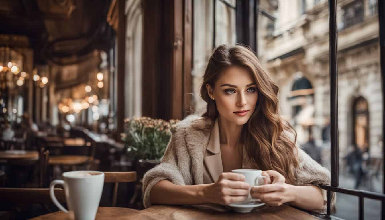 Best Coffee With Chicory. Woman drinking a cup of coffee