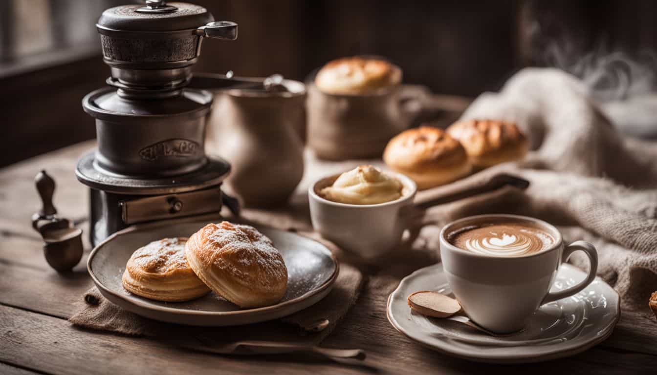 Best Chicory Coffee Alternative. Food spread on table